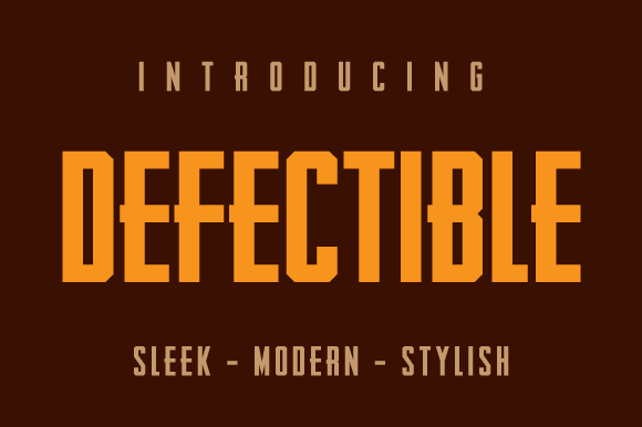 Defectible: A Bold Font for Creative Projects